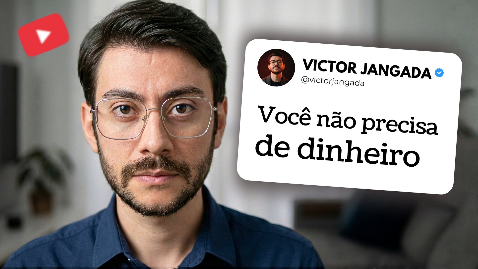Victor Jangada ao lado do texto sobre o conselho que o fez investir 10 mil reais numa mentoria