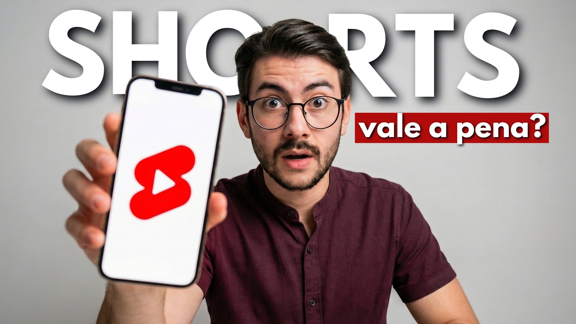 Victor Jangada ao lado do ícone do YouTube Shorts e do texto antes de postar Shorts no seu canal